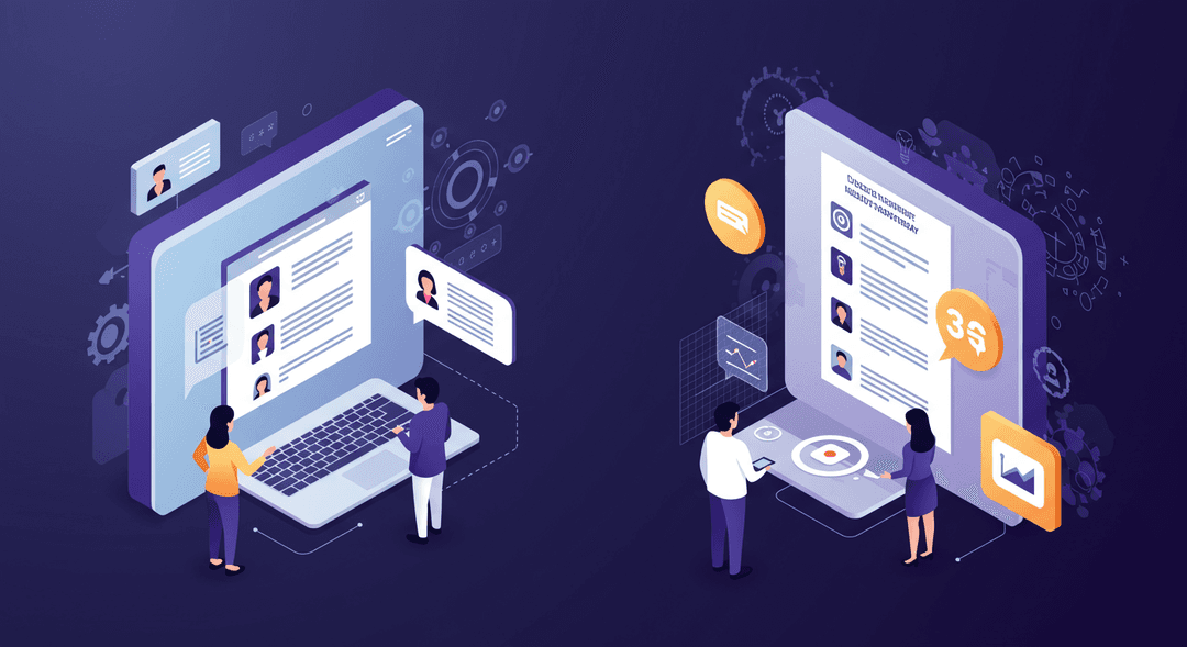 AI-powered analytics tools analyzing customer feedback.